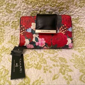 Tahari NEW with tags! floral clutch wallet